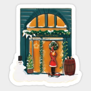 Merry Christmas Shop Sticker